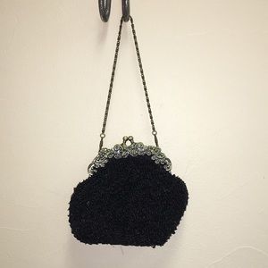 Pretty little black sequined bag